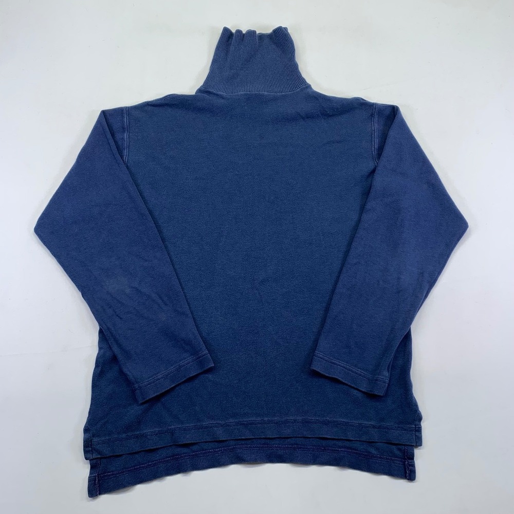 Vintage Eddie Bauer Mens Blue‎ Long Sleeve Turtleneck Pullover Top Size Medium